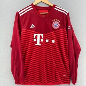 Adidas 15/16 FC Bayern Munchen Soccer Jersey Red Long Sleeve Aeroready M Futbol